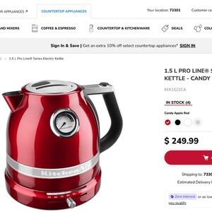 KitchenAid 1.5 L Pro Line® Series Electric Kettle.& Accessories